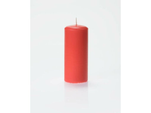 Candela rossa senza profumo – h12 d5 cm – Lumen