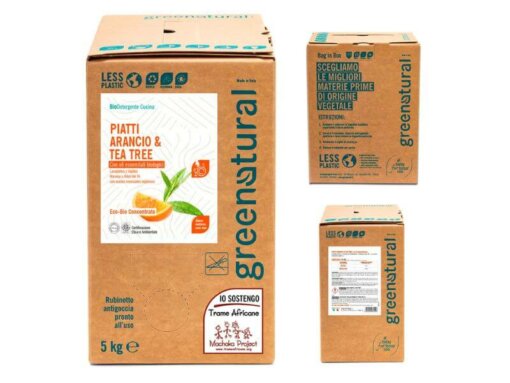 Detersivo piatti e stoviglie - arancio e tea tree - 5 l - greenatural