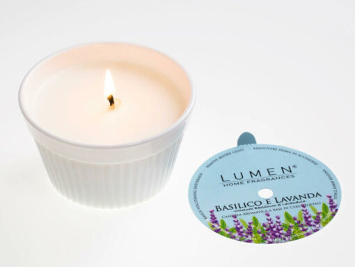 Candela vegetale Soufflè Luminoso Basilico e Lavanda - 100 ml - Lumen - Image 2