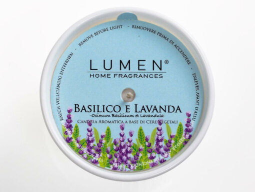 Candela vegetale Soufflè Luminoso Basilico e Lavanda - 100 ml - Lumen - Image 3