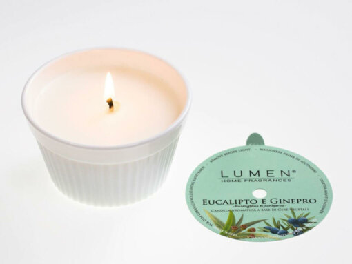 Candela vegetale Soufflè Luminoso Eucalipto e Ginepro - 100 ml - Lumen - Image 2