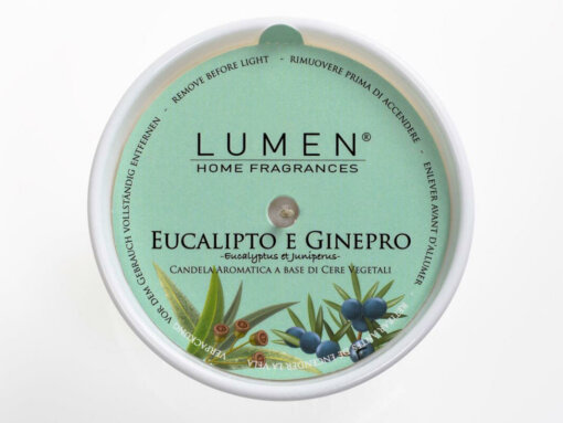 Candela vegetale Soufflè Luminoso Eucalipto e Ginepro - 100 ml - Lumen - Image 3