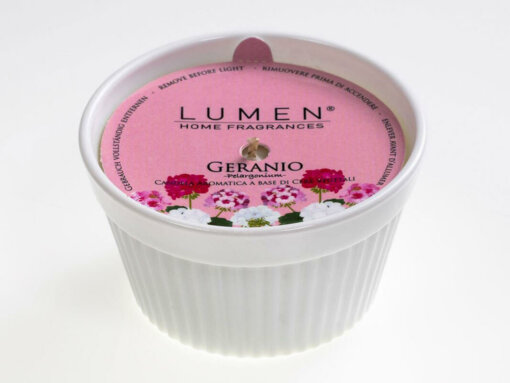 Candela vegetale Soufflè Luminoso Geranio - 100 ml - Lumen