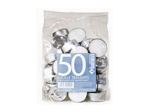 Candele Lucille Tealights - 50 pezzi - Lumen