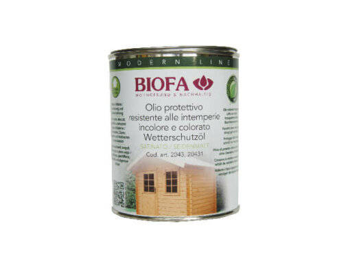 Olio protettivo naturale per esterni resistente alle intemperie - codice 2043 - 1 l - BIOFA