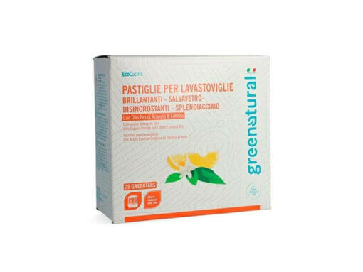 Greentabs per lavastoviglie - 25 pastiglie - greenatural
